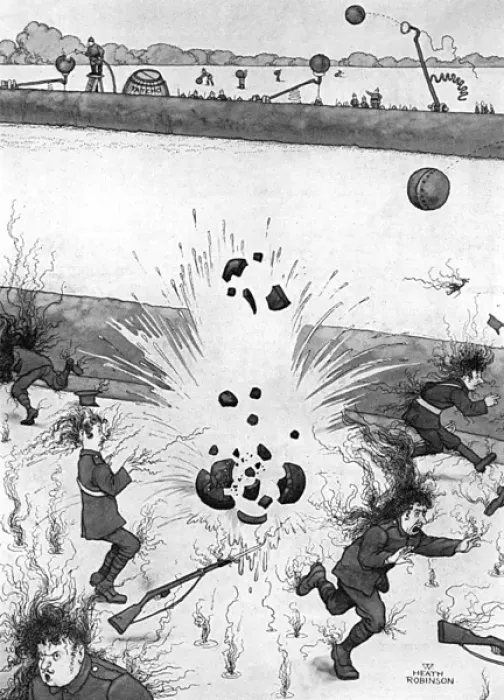 Framed Print : Breaches of the Hague Convention by Heath Robinson, WW1