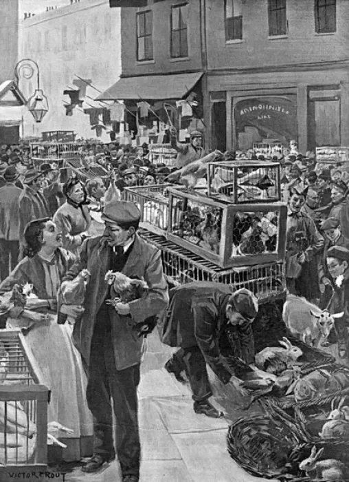 Framed Print : Brick Lane Market, London, 1902
