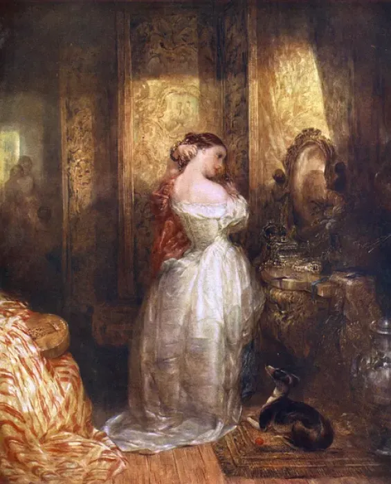 Framed Print : The Bride by Alfred Joseph Woolmer Framed Print : The Bride by Alfred Joseph Woolmer