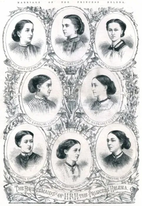 Framed Print : The bridesmaids of Princess Helena