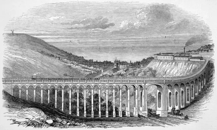 Framed Print : The Brighton viaduct across the Preston Road