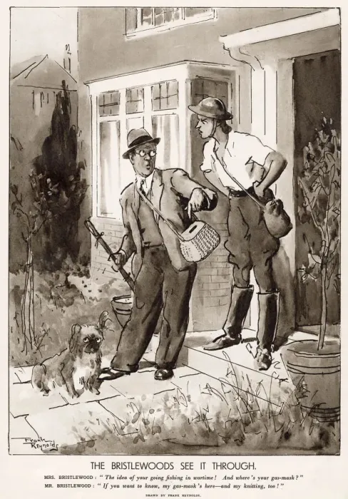 Framed Print : The Bristlewoods See it Through, WWII cartoon