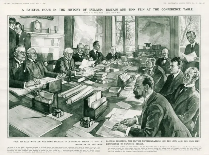 Framed Print : Britain and Sinn Fein at the conference table Framed Print : Britain and Sinn Fein at the conference table