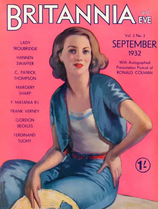 Framed Print : Britannia and Eve magazine, September 1932