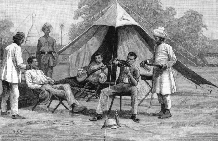 Framed Print : British in Burma 1889 Framed Print : British in Burma 1889