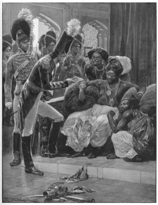 Framed Print : British Depose King  /  1815