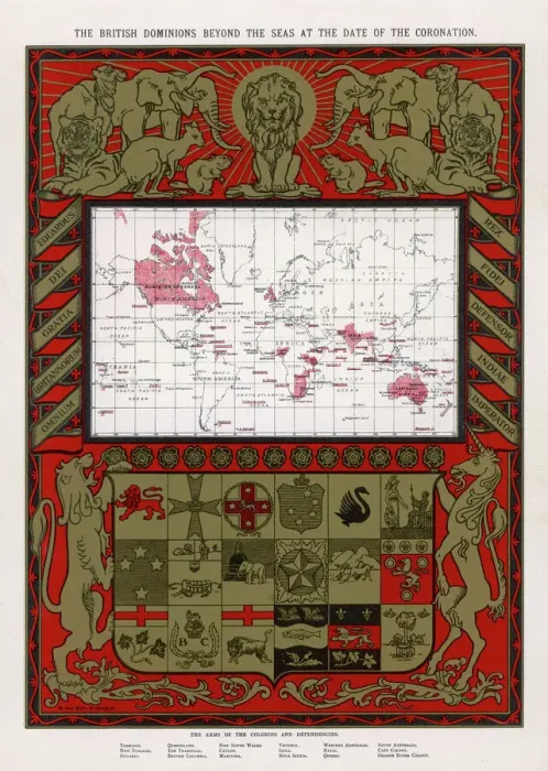 Framed Print : British Empire Map 1902 Framed Print : British Empire Map 1902