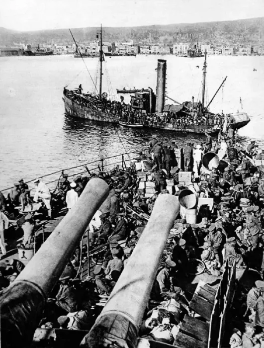 Framed Print : British landing at Salonika