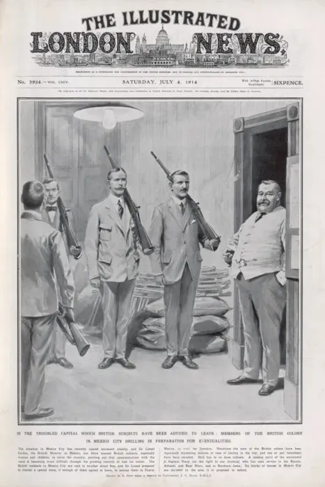 Framed Print : British in Mexico, 1914 Framed Print : British in Mexico, 1914