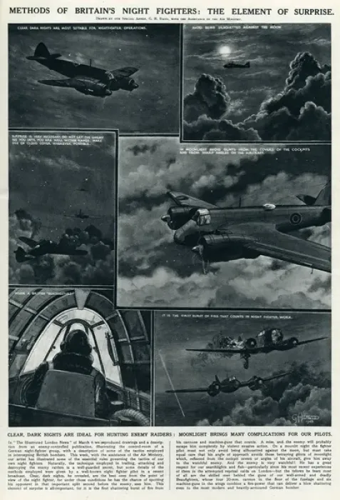 Framed Print : British night fighters by G. H. Davis