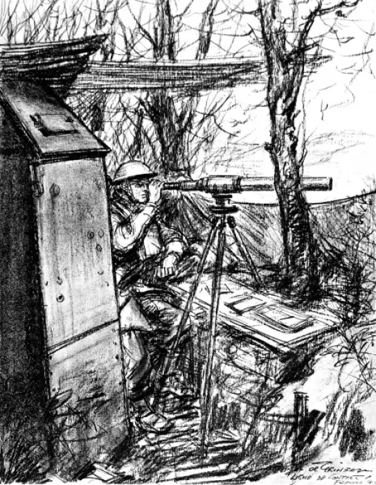Framed Print : British Observation Post; Second World War, 1940 Framed Print : British Observation Post; Second World War, 1940