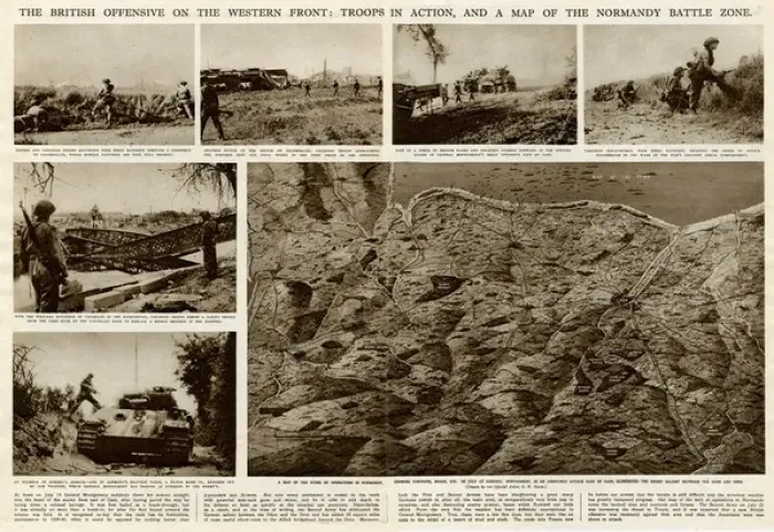 Framed Print : British offensive on Western Front by G. H. Davis