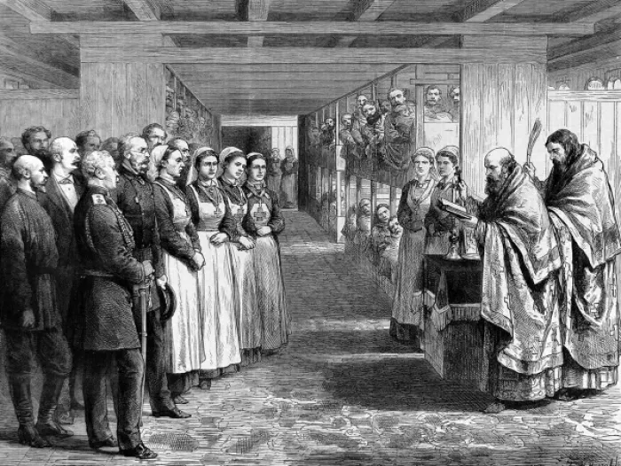 Framed Print : British Red Cross hospital