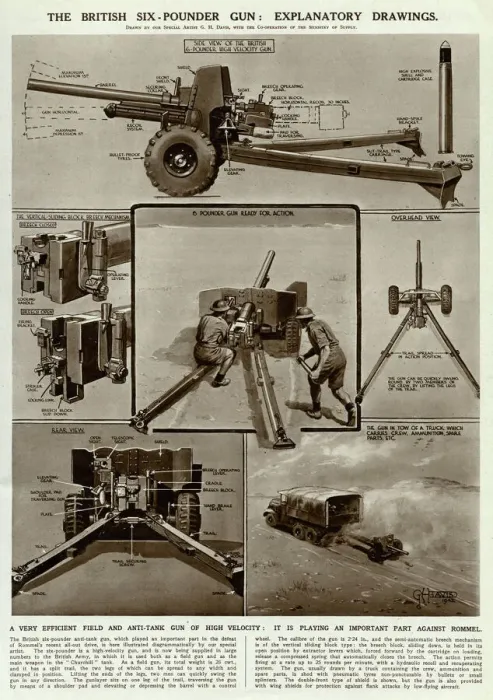 Framed Print : British six-pounder gun by G. H. Davis Framed Print : British six-pounder gun by G. H. Davis