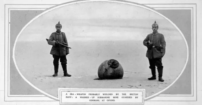 Framed Print : British mine washed up on the beach Framed Print : British mine washed up on the beach