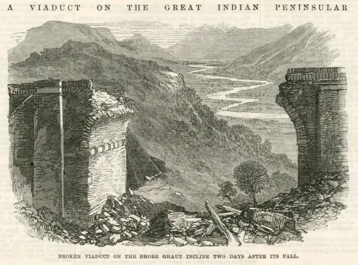 Framed Print : Broken viaduct on the Bhore Ghaut incline, India