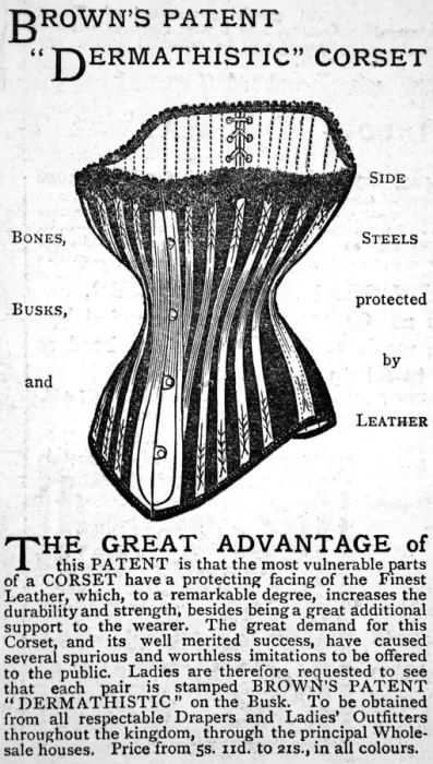 Framed Print : Browns patent corset advert Framed Print : Browns patent corset advert