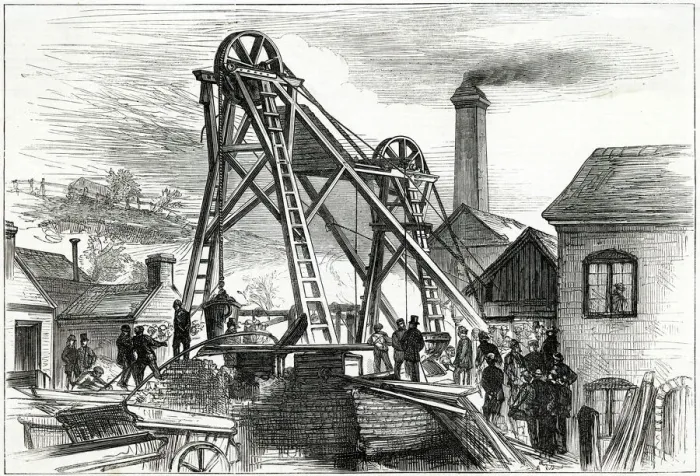 Framed Print : BUNKERs HILL MINE / 1875 Framed Print : BUNKERs HILL MINE / 1875