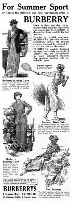 Framed Print : Burberry for summer sport, 1914 Framed Print : Burberry for summer sport, 1914