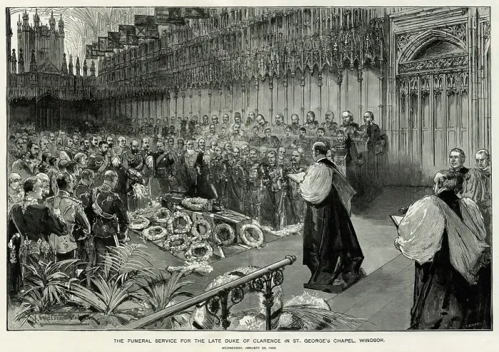 Framed Print : Burial of Prince Albert Victor, Duke of Clarence & Avondale