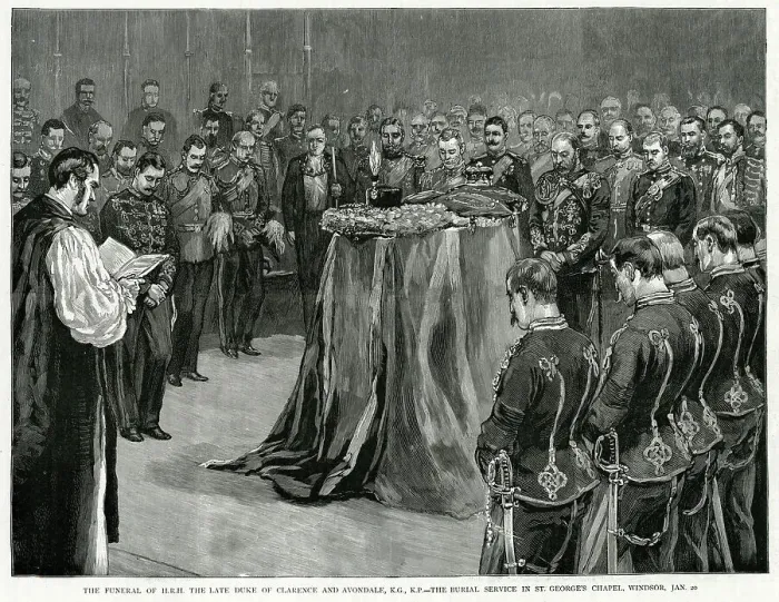 Framed Print : Burial of Prince Albert Victor, Duke of Clarence & Avondale Framed Print : Burial of Prince Albert Victor, Duke of Clarence & Avondale