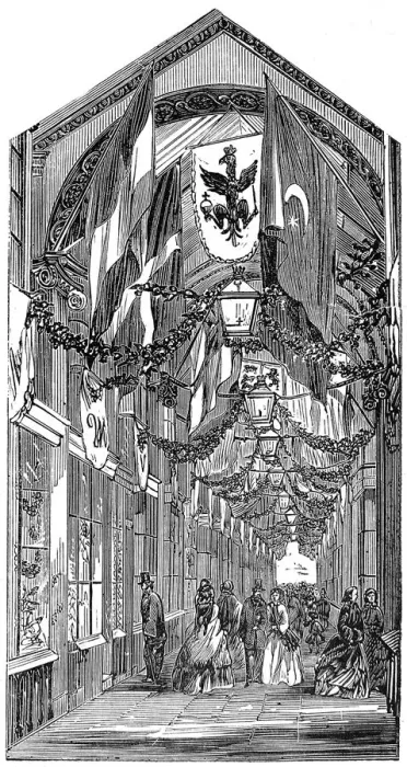 Framed Print : Burlington Arcade, Piccadilly, London, 1858 Framed Print : Burlington Arcade, Piccadilly, London, 1858