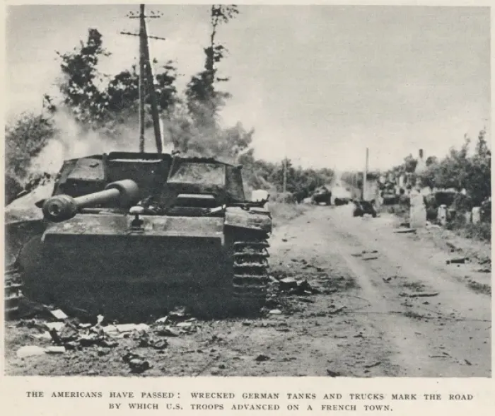 Framed Print : Burnt out German tank, Normandy; Second World War, 1944 Framed Print : Burnt out German tank, Normandy; Second World War, 1944