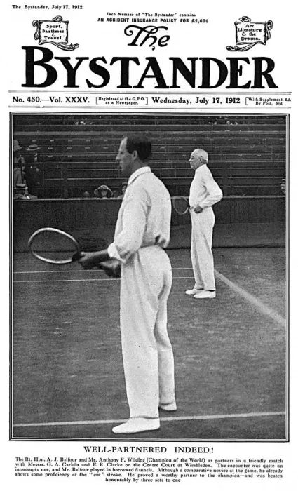Framed Print : Bystander cover, Anthony Wilding & Arthur Balfour tennis Framed Print : Bystander cover, Anthony Wilding & Arthur Balfour tennis