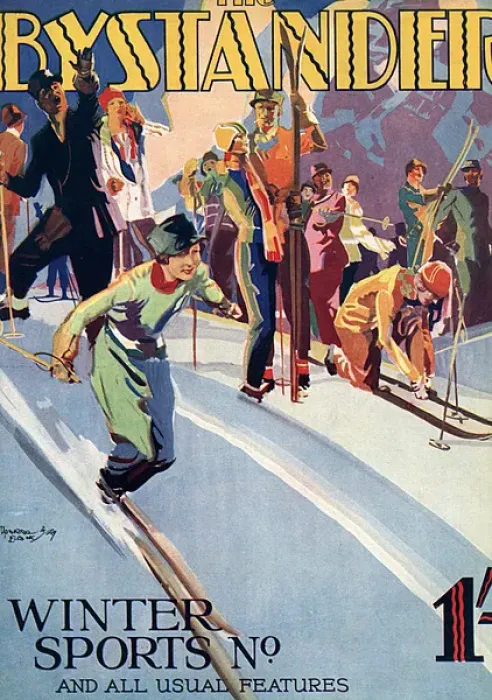 Framed Print : The Bystander front cover, Winter Sports number 1929