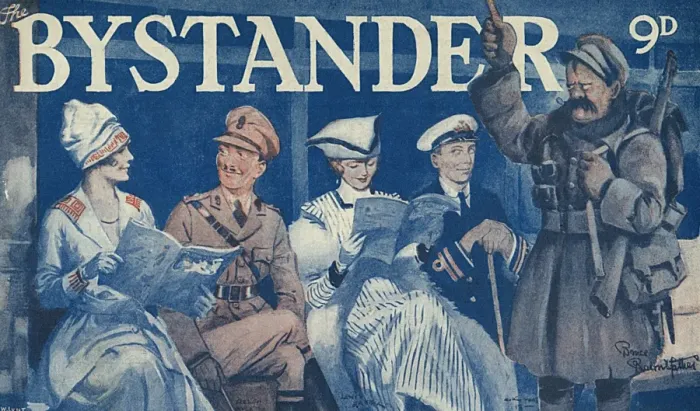 Framed Print : Bystander masthead featuring Old Bill by Bruce Bairnsfather
