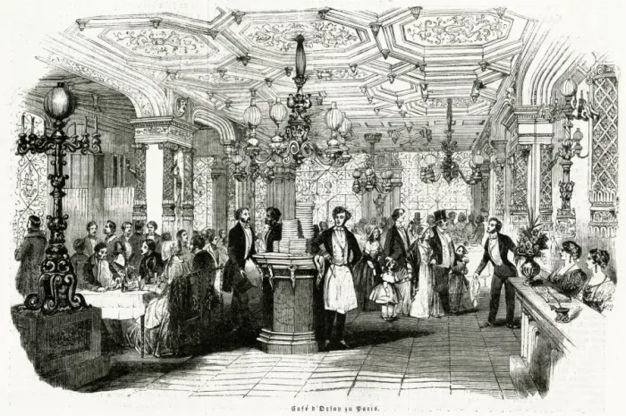Framed Print : Cafe D Orsay or Trois Freres Provencaux, Paris 1846 Framed Print : Cafe D Orsay or Trois Freres Provencaux, Paris 1846