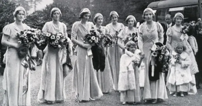 Framed Print : Cambridge-Abel Smith Balcombe wedding, 1931 - bridesmaids Framed Print : Cambridge-Abel Smith Balcombe wedding, 1931 - bridesmaids
