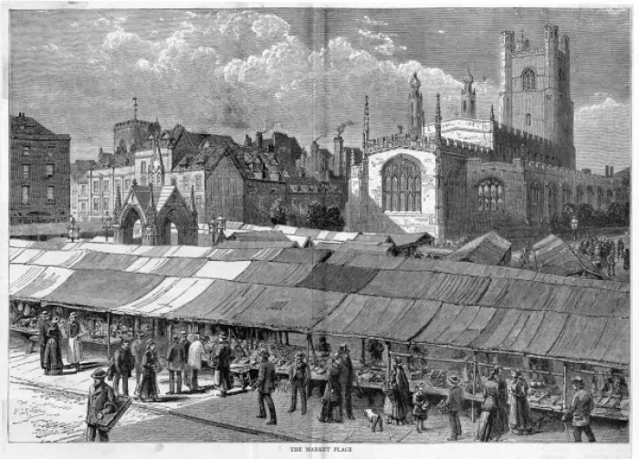 Framed Print : Cambridge Market
