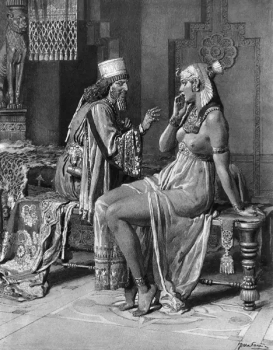 Framed Print : Cambyses II admiring the beauty of the daughter of Amasis Framed Print : Cambyses II admiring the beauty of the daughter of Amasis