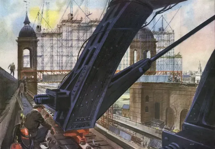 Framed Print : Cannon Street station being dismantled in 1961 Framed Print : Cannon Street station being dismantled in 1961