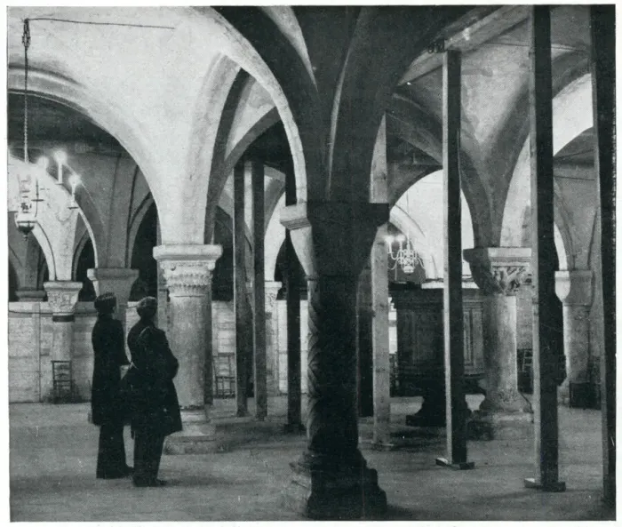 Framed Print : Canterbury Cathedral Crypt supports, September 1939
