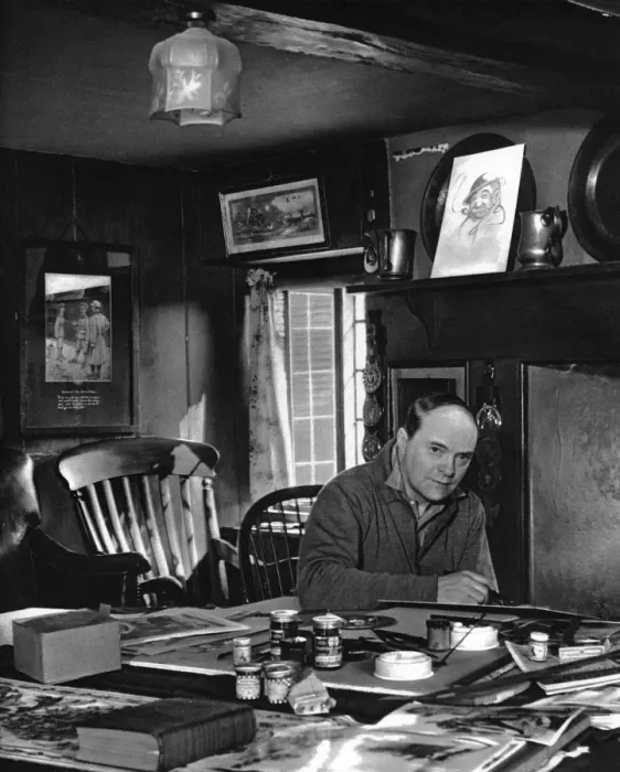 Framed Print : Captain Bruce Bairnsfather at work Framed Print : Captain Bruce Bairnsfather at work