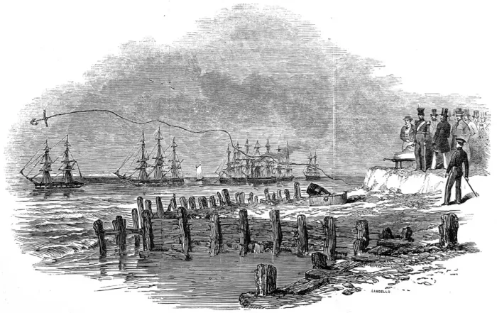 Framed Print : Captain Jerninghams Anchor-Firing Mortar, 1846 Framed Print : Captain Jerninghams Anchor-Firing Mortar, 1846