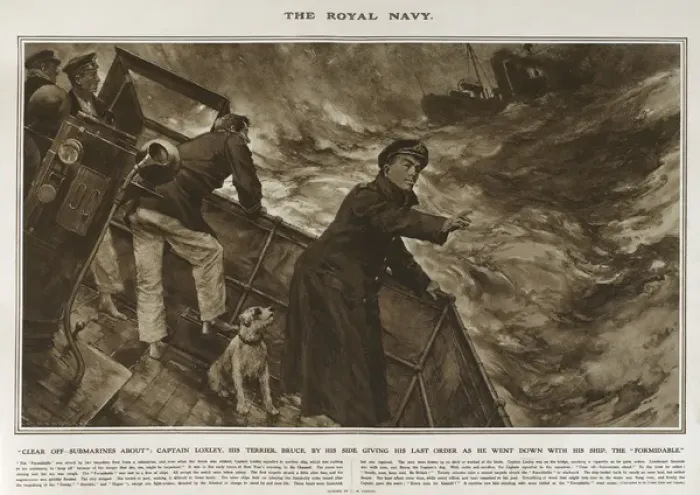 Framed Print : Captain Loxley of the Formidable, WW1 bravery Framed Print : Captain Loxley of the Formidable, WW1 bravery