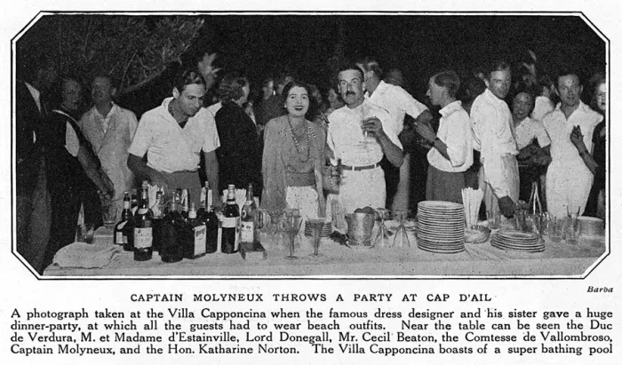Framed Print : Captain Molyneux throws party at his Riviera villa Framed Print : Captain Molyneux throws party at his Riviera villa