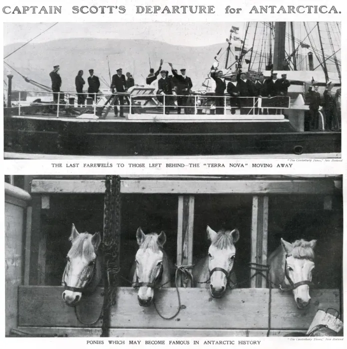 Framed Print : Captain Scotts Departure for Antarctica Framed Print : Captain Scotts Departure for Antarctica