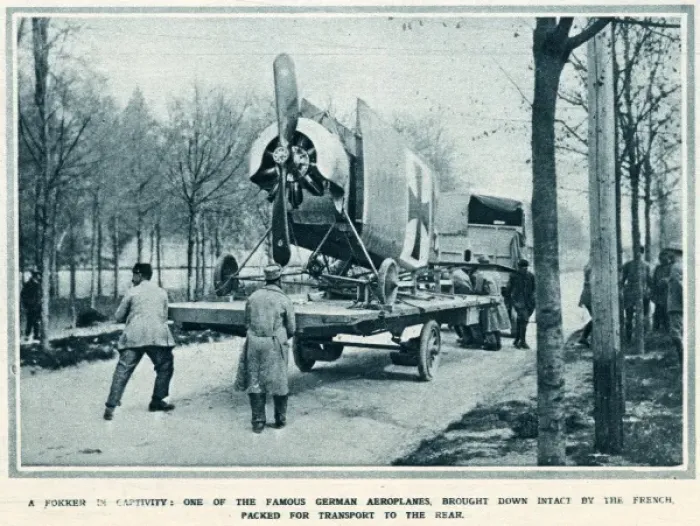 Framed Print : A captured German Fokker plane