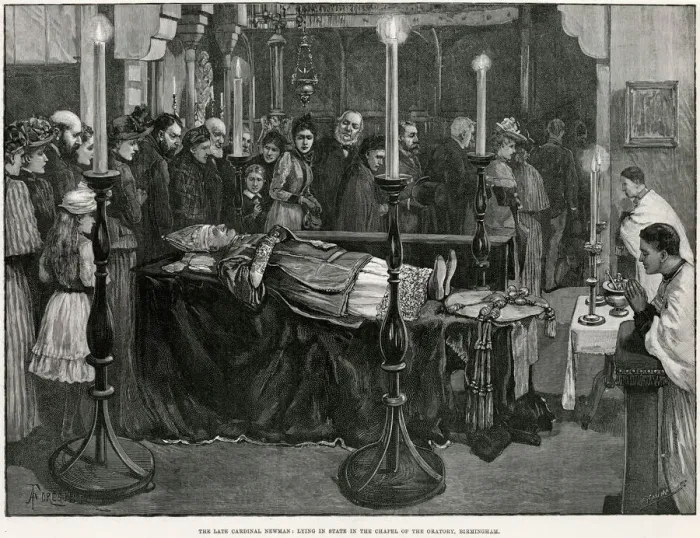 Framed Print : Cardinal Newman Lying in State Framed Print : Cardinal Newman Lying in State