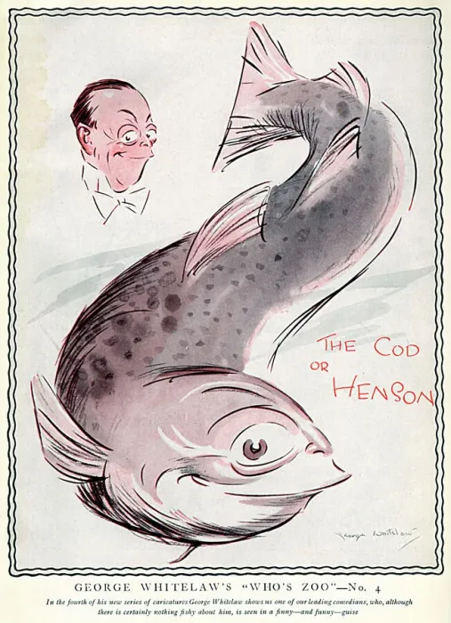 Framed Print : Caricature of Leslie Henson by George Whitelaw Framed Print : Caricature of Leslie Henson by George Whitelaw