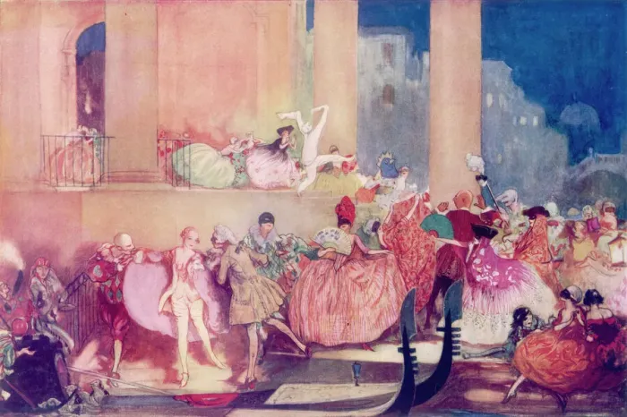 Framed Print : Carnival in Venice by C. H. Shepard