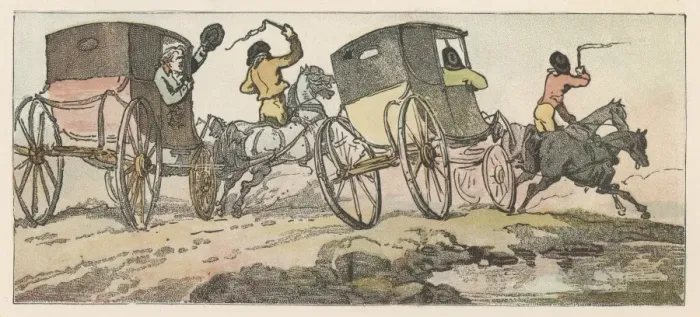 Framed Print : Carriages Racing