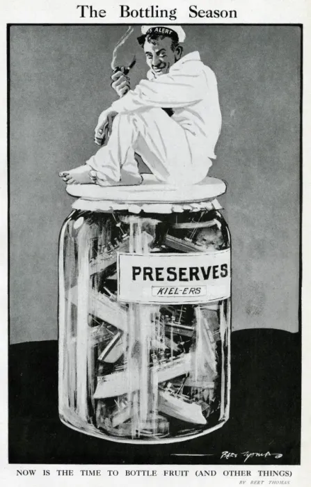 Framed Print : Cartoon, The Bottling Season, WW1 Framed Print : Cartoon, The Bottling Season, WW1