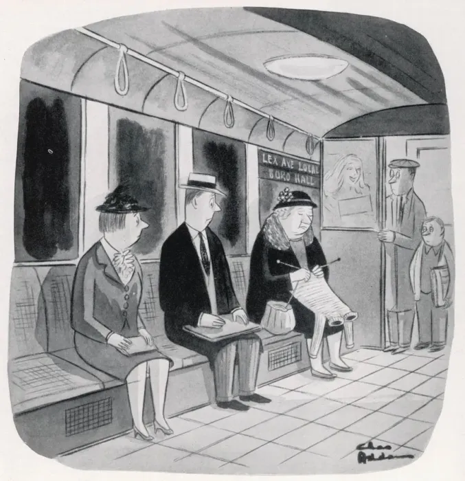 Framed Print : Cartoon by Charles Addams