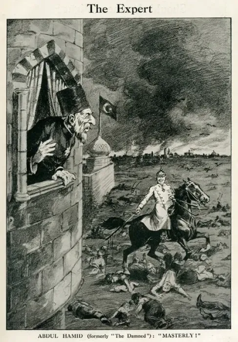 Framed Print : Cartoon, Kaiser Wilhelm II and Abdul Hamid, WW1 Framed Print : Cartoon, Kaiser Wilhelm II and Abdul Hamid, WW1