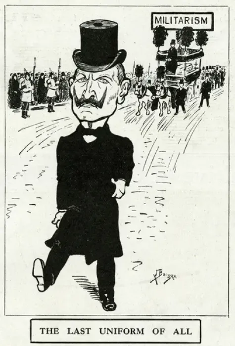 Framed Print : Cartoon, Kaiser Wilhelm II in civilian dress, WW1 Framed Print : Cartoon, Kaiser Wilhelm II in civilian dress, WW1